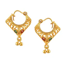 Vighnaharta Gold-Plated Contemporary Drop Earrings image 1