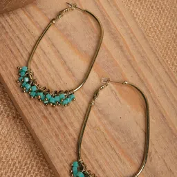 XPNSV Gold-Plated Beaded Hoop Earrings-picture-38