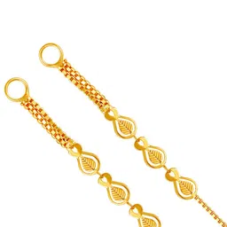 Vighnaharta Gold-Plated Floral Ear Cuff Earrings-picture-40