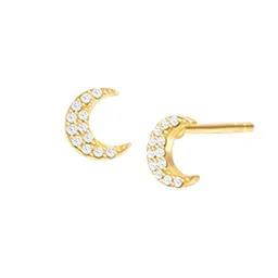 GIVA 925 Silver Golden Crescent Zircon Earrings-picture-20