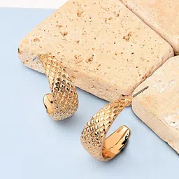 Accessorize London Women Dfg Reconnected Quilted Hoop Earrings-picture-37
