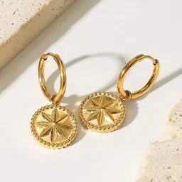 Avyana Gold-Plated Circular Hoop Earrings-picture-40