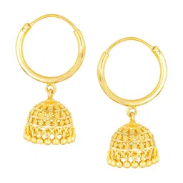 Vighnaharta Gold-Plated Floral Jhumkas Earrings-image-74