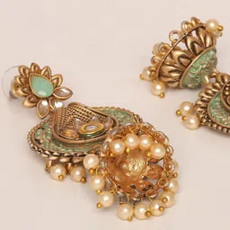Young & Forever Brass-Plated Jhumkas Earrings image 1
