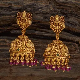 Kushal's Fashion Jewellery Dome Shaped Jhumkas Earrings-picture-40