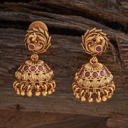 Kushal's Fashion Jewellery Dome Shaped Jhumkas Earrings-picture-45