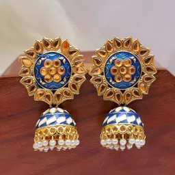 Crunchy Fashion Classic Jhumkas Earrings-picture-47