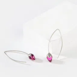 SHAYA Silver-Toned Contemporary Drop Earrings-picture-45