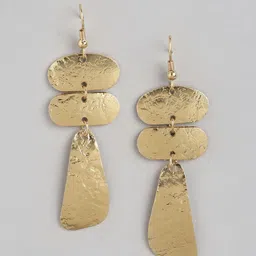 RICHEERA Gold-Plated Contemporary Drop Earrings-image-50