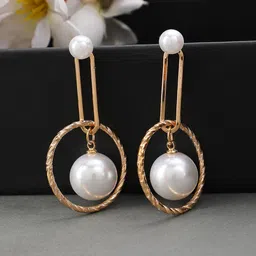 Bhana Fashion Gold Plated Contemporary Beaded Drop Earrings-picture-52