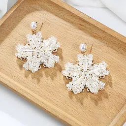 Unwind by Yellow Chimes White Contemporary Drop Earrings-picture-23