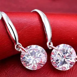fabula Cubic Zirconia Contemporary Drop Earrings image 1