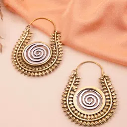 Studio One Love Brass-Plated Contemporary Drop Earrings-picture-11