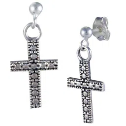 Abhooshan Unisex 92.5 Sterling Silver Contemporary Drop Earrings-picture-19