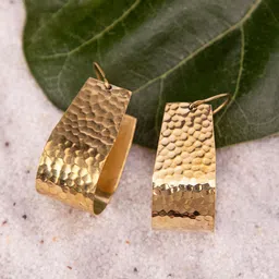 Studio One Love Brass-Plated Contemporary Hoop Earrings-picture-26