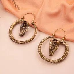 Studio One Love Brass-Plated Contemporary Hoop Earrings-picture-46