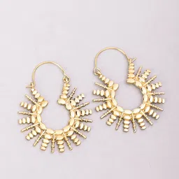 Studio One Love Brass-Plated Contemporary Hoop Earrings-picture-32