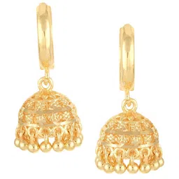 Vighnaharta Gold-Toned Floral Drop Earrings image 2