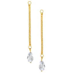 Vighnaharta Gold-Plated Floral Drop Earrings image 2