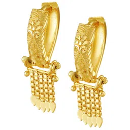 Vighnaharta Set Of 2 Gold Plated Floral Studs Earrings image 2