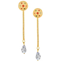 Vighnaharta Gold-Toned Floral Studs Earrings image 3