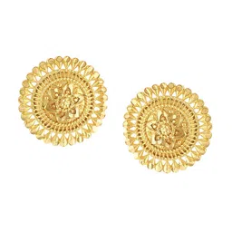 Vighnaharta Gold-Toned Floral Studs Earrings image 4