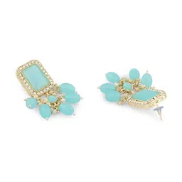 Zaveri Pearls Gold-plated Stones & Beads Dazzling Studs Earrings image 3