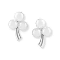 AMI Silver-Toned Contemporary Studs Earrings image 5