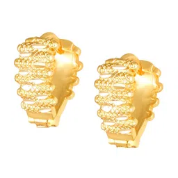 Vighnaharta Set Of 2 Gold Plated Floral Studs image 2