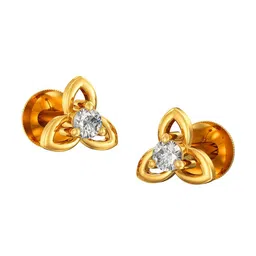 Joyalukkas 22KT BIS Hallmark Gold Stud Earrings image 2