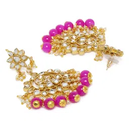 Peora Gold-Toned & Pink Classic Chandbalis image 4