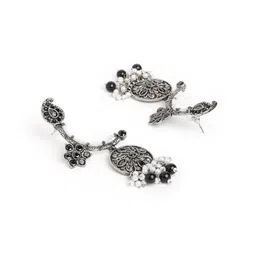 Anouk Brass-Plated Floral Drop Earrings image 2