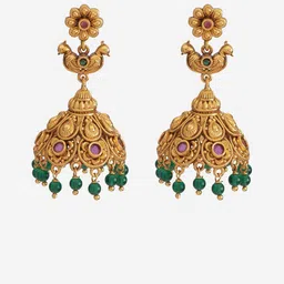 Kushal's Fashion Jewellery Dome Shaped Jhumkas Earrings image 3