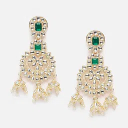 Kennice Gold-Plated Contemporary Chandbalis Earrings image 2