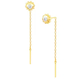 GIVA 925 Silver Golden Delicate Bling Sui Dhaga Earrings image 2