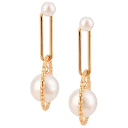 Bhana Fashion Gold Plated Contemporary Beaded Drop Earrings image 3