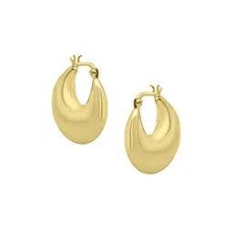 925 SILLER Rhodium-Plated Chic Contemporary Hoop Earrings image 2