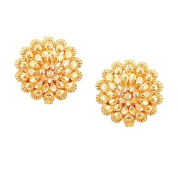 Vighnaharta Set Of 4 Gold-Plated Floral Studs Earrings image 4