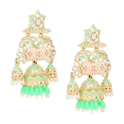 Fida Gold Plated Quirky Jhumkas Earrings image 5