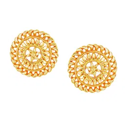 Vighnaharta Set Of 6 Gold-Plated Floral Studs Earrings image 5