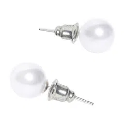OOMPH Set Of 2 Cubic Zirconia-Studded & Beaded Studs Earrings image 3