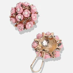 SOHI Gold-Plated Contemporary Studs Earrings image 4