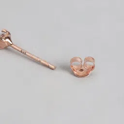 Zavya Rose Gold-Plated Diamond Shaped Studs Earrings image 4