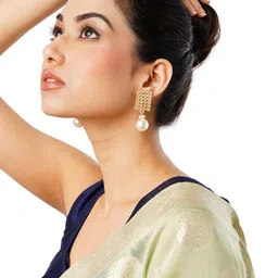 Anouk Gold-Plated Classic Drop Earrings-image-11