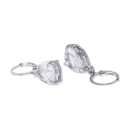 OOMPH Cubic Zirconia Teardrop Shaped Drop Earrings image 3