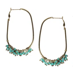 XPNSV Gold-Plated Beaded Hoop Earrings image 5