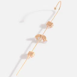 SOHI Gold-Plated Contemporary Ear Cuff Earrings image 2