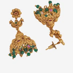 Kushal's Fashion Jewellery Dome Shaped Jhumkas Earrings image 2