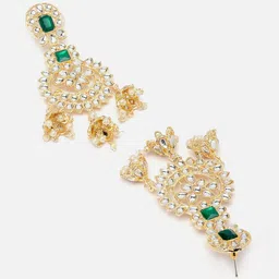 Kennice Gold-Plated Contemporary Chandbalis Earrings image 3