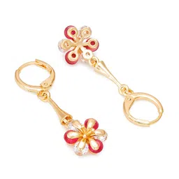 aadita Rose Gold Contemporary Drop Earrings image 3